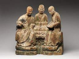 Three Arhats Luohans Period Ming Dynasty 1368 1644 Date 16th 17th Century Culture China Medium Wood Willow With Chinese History Chinese Art Asian Art