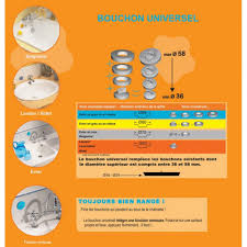 Wirquin Bouchon Universel Gris De Rechange Diametre 36 A 58 Mm Pour Baignoire Lavabo Bidet Et Evier Distriartisan