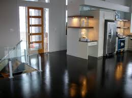 Interior Charming Image Of Home Interior Decoration With Black Concrete Home Flooring Along Concrete Stained Floors Kitchen Room Design Concrete Floors Bedroom