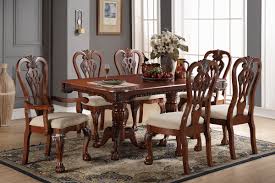 Extra large and in a dark java brown wood color, the avalon dining set makes your dining room or breakfast nook comfortable and inviting and adds a touch of style to your home. 7 Or 9 Piece Formal Dining Set Wooden Dining Room Furniture Round Dining Room Sets Traditional Dining Tables