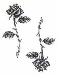 Thorny Rose Drawing Small Rose Tattoo Single Rose Tattoos Black Rose Tattoos