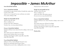 We have an official impossible tab made by ug professional guitarists. Impossible James Arthur Chords And Lyrics Teaching Resources