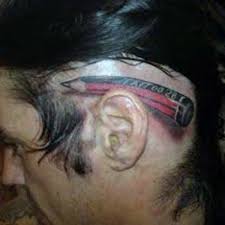 Behind the ear heart tattoo. Flexible Ear Tattoos Tatring