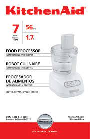 I just wanted to say this is not a recipe. Kitchenaid Kfp715 7 Cups Food Processor Manualzz
