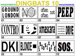 Dingbats answers ii pdf above questions on one a4 page, with answers on a separate a4 sheet. Dingbats
