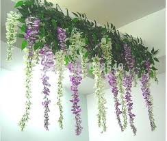 Hot Sale Silk Flower Artificial Flower Wisteria Vine Rattan For Christmas Home Garden Hotel Wedding De Hanging Flowers Artificial Plant Wall Artificial Flowers