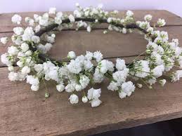 Personally i am in love with baby's breath as it matches my minimalist style. Fresh Petite Baby S Breath Flower Crown Babys Breath Flower Girl Crown Flower Crown Babys Breath Crown