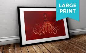 Shop art.com for the best selection of vincent van gogh wall art online. Lord Bodner S Octopus Art Print Sea Squid Vintage Nautical Decor Ocean Large Poster Wall Art Giclee On Satin Or Cotton Canvas Welovecmyk