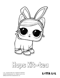 Hops Kit Tea Coloring Page Lotta Lol Lol Dolls Coloring Pages Cool Coloring Pages