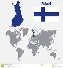 Państwa świata > finlandia > finlandia mapa. Mapa De Finlandia Em Um Mapa Do Mundo Com O Ponteiro Da Bandeira E Do Mapa Ilustracao Do Vetor Ilustracao Stock Ilustracao De Sentido Europa 84893092