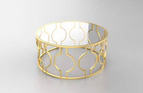 There is a range of brass and glass coffee tables for sale on 1stdibs. Verje Round Glass Coffee Table For Living Room Furniture Aesthetic Room Decor Glass Brass Sofa Table Buy Online In Angola At Angola Desertcart Com Productid 159005743