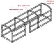 8ft lightweight Small Curved roof truss system