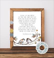 Look At The Birds Of The Air Verse Matthew 6 26 Bible Verse Print Look At The Birds Of The Air Christian Home Decor Matthew Gospel Design Water Bible Verse Prints Bird Poster Custom Quote Print