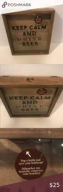 Nwt Home Decor Wood Sentiment Beer Cap Holder Beer Cap Holder Beer Caps Dry Erase Board Calendar