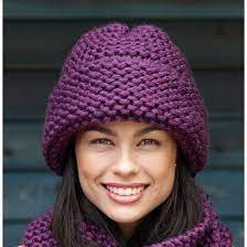 Garter Stitch Hat In Lion Brand Hometown Usa L0336b Knitting Patterns Lovecrafts Knitting Loom Socks Knitting Hat Pattern