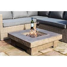 Peaktop 35 Inch Outdoor Square Lightweight Ceramic Propane Gas Fire Pit Walmart Com Propane Fire Pit Table Gas Firepit Fire Pit Table
