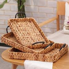 View product details of water hyacinth coffee set from ad furniture corp manufacturer in ec21. China Decorative Natural Water Hyacinth Basket Tray For Coffee Table China Water Hyacinth Basket And Storage Basket Price