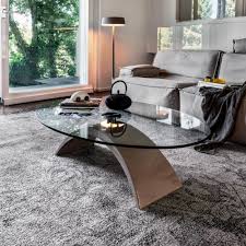 Oval dark brown wood carving coffee table with glass top and shelf with regard to oval glass and wood coffee tables view photo 15 of 30. Tonin Casa Tudor 6630 Oval Coffee Table Rectangular With Agglomerate Base And Glass Top Vieffetrade