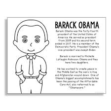 As long as we're talking first ladies, michelle obama was such an inspiration to so many girls for the past 8 years, we bet they'd love this coloring page to hang on their walls. President Barack Obama Coloring Page For Crafts And Interactive Notebooks