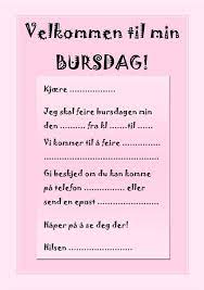 Invitasjoner Til Bursdag Hvordan Lage Invitasjoner Bursdag Invitasjon Bursdagsinvitasjon Bursdag
