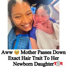 Aww twins! This mother passed down the exact same hair trait to her baby  girl. Too sweet!🎉 (📸: @elmagodwin) ✍🏾: #TSRStaffJR