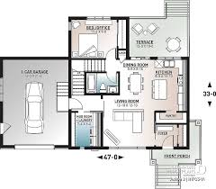 Interior design ideas and tips for a scandinavian house design. House Plan 2 Bedrooms 2 Bathrooms Garage 1703 V1 Drummond House Plans