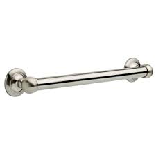 Delta Greenwich 18 In X 1 1 4 In Concealed Screw Ada Compliant Decorative Grab Bar In Brushed Nickel Df59218sn With Images Grab Bars Nickel Finish Stainless Steel Bar