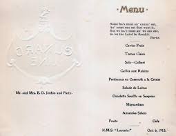How to plan a simple dinner party menu. Rms Laconia Private Dinner Party Menu 6 October 1913 Gg Archives