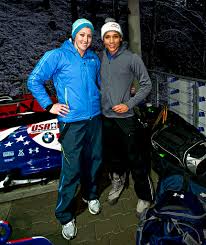 Jana pittman has represented her country at three olympic games, and is the first australian woman to compete in both a summer and winter olympics. File Jana Pittman Lolo Jones Jpg Wikimedia Commons