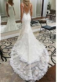 Whatever you're shopping for, we've got it. Suberb Uk Backless Bridal V Neck Sleeveless Lace Mermaid Beach Wedding Dresses Sz 6 16 In 2021 Wedding Dresses Strapless Wedding Dress Low Back Wedding Dress Backs