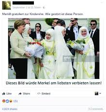 Angela merkel speaks at an event in berlin on tuesday. 12 Angela Merkel Greeting Muslim Child Brides According To The Tweet Download Scientific Diagram