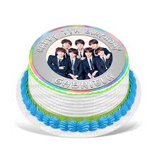Designevo's cake logo creator will stimulate your inspiration at any time. Bangtan Boys Bts Edible Cake Image Topper Personalized Birthday Party 8 Inches Round Walmart Com Walmart Com