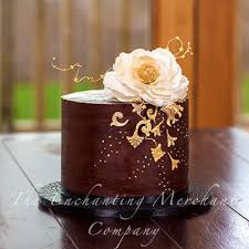 Elegant Ganache With White Gold Sugar Peony Sugar Cake Jewels Sugar Cake Chocolate Ganache Cake Chocolate Cake Designs