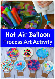 Hot Air Balloon Art Activity Transportation Crafts Hot Air Balloons Art Toddler Crafts