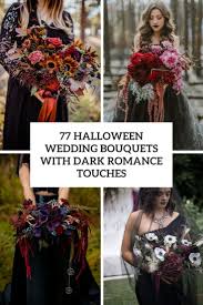 The blue wedding bouquet pictured above right is created from hyacinths. 77 Halloween Wedding Bouquets With Dark Romance Touches Weddingomania