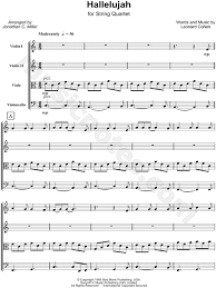 Ukulele chords and tabs for hallelujah by leonard cohen. Leonard Cohen Hallelujah String Quartet Sheet Music In C Major Download Print Sku Mn0168053