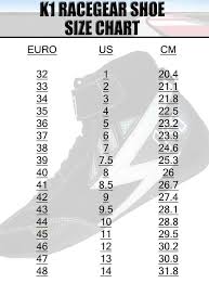 45 True Racing Shoe Size Chart