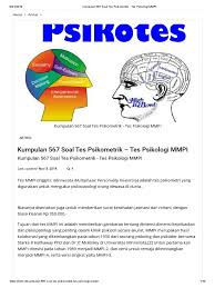 Contoh soal psikotes dan jawabannya 1. 9 21 2019 Kumpulan 567 Soal Tes Psikometrik Tes Psikologi Mmpi