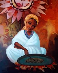 Sisay Shimeles The Legend Of Ethiopian Coffee 4 Acrylic On Canvas Ethiopianart Ethiopianartist Contemporaryartworks Ethio Ethiopian Coffee Art African Art