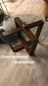 Ahsap Ayakli Cam Sehpa 2019 Mobilya Ev Dekorasyonu Ve Evler