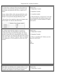 Work power and energy worksheets answers. Identify The Controls And Variables Worksheet