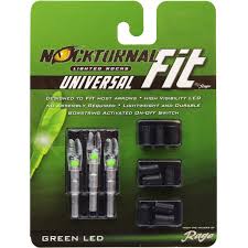 Nockturnal Fit Universal Size Green Lighted Nock 3 Pack Nt 305
