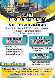 No 1, jalan pejabat, parit buntar 34200 malásia. Untuk Makluman Waktu Pejabat Daerah Dan Tanah Kerian Facebook