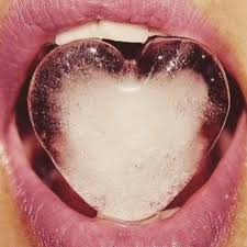 Hahahahaha Someone Is Chewing A Heart Shaped Ice Cube I Love To Chew Ice Cubes Myself It Makes My Mouth Fre In 2020 Lip Art Makeup Lip Art Lip Artwork