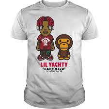 A bathing ape items are usually brightly colored, vibrant, and feature gorillas, apes, or sharks. Bape Lil Yachty Baby Milo A Bathing Ape Shirt Hoodie Tank Top And Sweater Shirts A Bathing Ape Trending Shirts