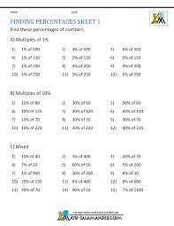 Free Percentage Worksheets Find Percentages 1 Gif 1000 1294 Teaching Percents Find Percentage Practices Worksheets