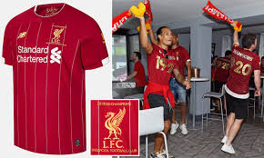 Liverpool's new home kit is comprised of the traditional red jersey, red shorts and red socks. New Balance Release Their Last Ever Liverpool Shirt As Champions Home Jersey Goes On Sale Daily Mail Online