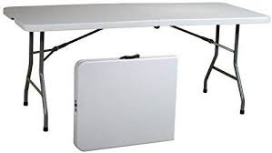 Amazon Com Office Star Resin Multipurpose Rectangle Table 6 Feet Center Folding Kitchen Dining Folding Table Rectangle Table Office Star