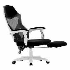 Shop wayfair for all the best footrest office chairs. Boyel Living White Mesh High Back Adjustable Recliner Ergonomic Executive Office Chair With Footrest And Lumbar Support Hf Wf Of002 Wt The Home Depot