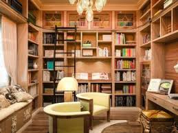 Open shelving and cabinets provide display and storage amid books for added functionality. Home Library Cabinets Custom Designs Closet Factory